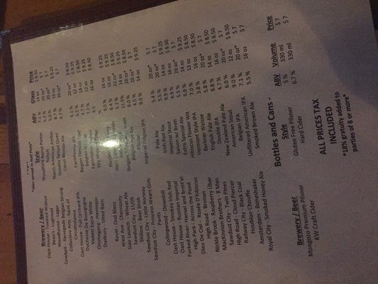 Menu photo 3 Trinity Common Toronto, ON