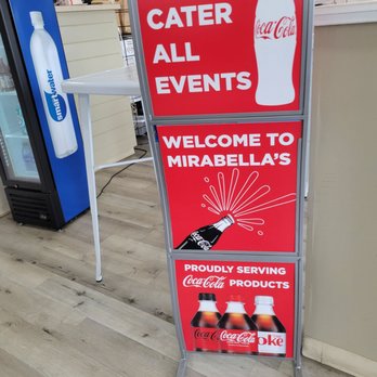 Mirabellas Italian Cucina - a coca cola sign - Italian Near Me - Warwick, Rhode Island