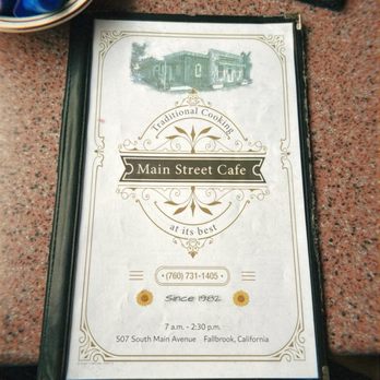 Main Street Cafe - Menu - Breakfast & Brunch Near Me - Fallbrook, California