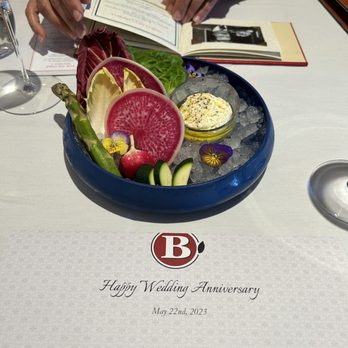 Be.Steak.A - Special anniversary menu for us and colorful crudité... it was so colorful AND delicious - Bars Near Me - Campbell, California Be.Steak.A - Special anniversary menu for us and colorful crudité... it was so colorful AND delicious - Bars Near Me - Campbell, California