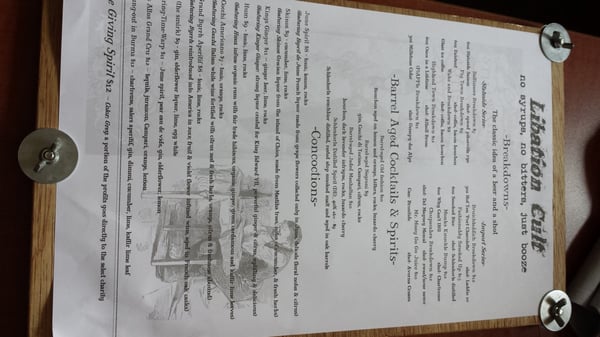 Menu photo 7 Of Love & Regret Baltimore, MD Menu photo 7 Of Love & Regret Baltimore, MD