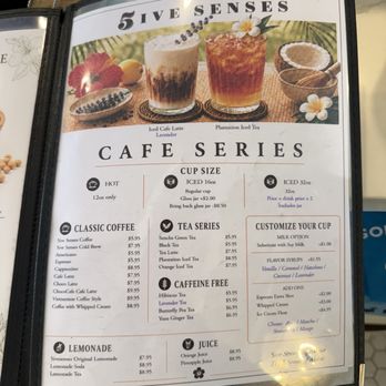 5ive Senses - Menu - Juice Bars & Smoothies Near Me - Honolulu, Hawaii