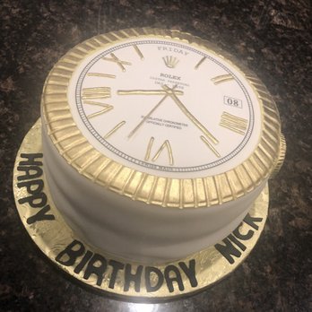 Simply Desserts - Rolex themed lemon cake with lemon buttercream and raspberry filling. - Desserts Near Me Simply Desserts - Rolex themed lemon cake with lemon buttercream and raspberry filling. - Desserts Near Me