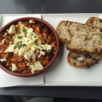 Speakeasy Kitchen Bar - Spanish-style Chorizo Baked Beans w/ Baked Egg and Crumbled Feta (and two slices of Rustic Toast) ($17). - Cafes Near Me - South Yarra, VIC Speakeasy Kitchen Bar - Spanish-style Chorizo Baked Beans w/ Baked Egg and Crumbled Feta (and two slices of Rustic Toast) ($17). - Cafes Near Me - South Yarra, VIC