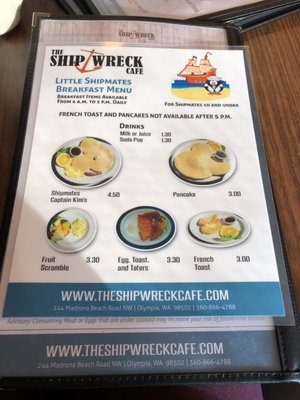 Menu photo 7 Shipwreck Cafe Olympia, WA Menu photo 7 Shipwreck Cafe Olympia, WA
