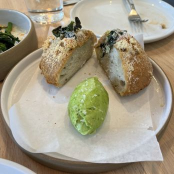 Lilia - roasted leek focaccia, green garlic butter - Italian Near Me - Brooklyn, New York Lilia - roasted leek focaccia, green garlic butter - Italian Near Me - Brooklyn, New York