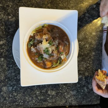 Café Normandie Restaurant - Pork Osso Bucco Pasta special - French Near Me - Annapolis, Maryland