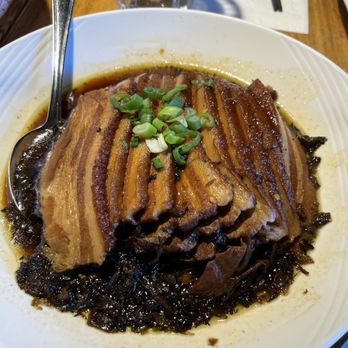 Ping's Bistro - 梅干菜扣肉Steamed Pork Belly with Preserved Vegetables - Chinese Near Me - Fremont, California Ping's Bistro - 梅干菜扣肉Steamed Pork Belly with Preserved Vegetables - Chinese Near Me - Fremont, California