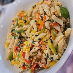 Life Plus Schools - Culinary Department - Pasta salad with sautéed peppers and goat cheese