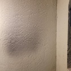 Windsor Coral Springs - Stained patio wall that could've been painted before I moved in