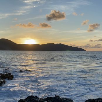 Ama Cane Bay - The view from our table on the lower grotto.  It's the best dinner view ever. - Seafood Near Me - St. Croix, Virgin Islands