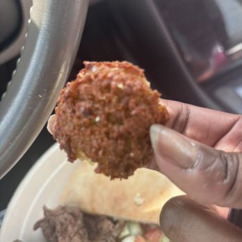 Naf Naf Grill - Falafel sample - delicious! - Middle Eastern Near Me - Carmel, Indiana