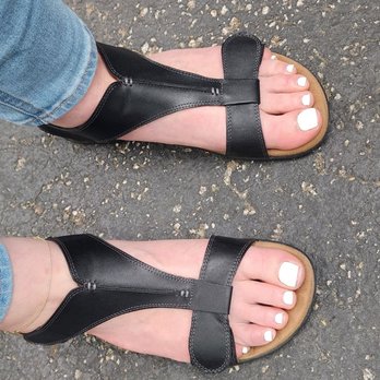 Queen Nail Spa - White polish pedicure with a subtle pearl finish. - Nail Salons Near Me - Roswell, Georgia