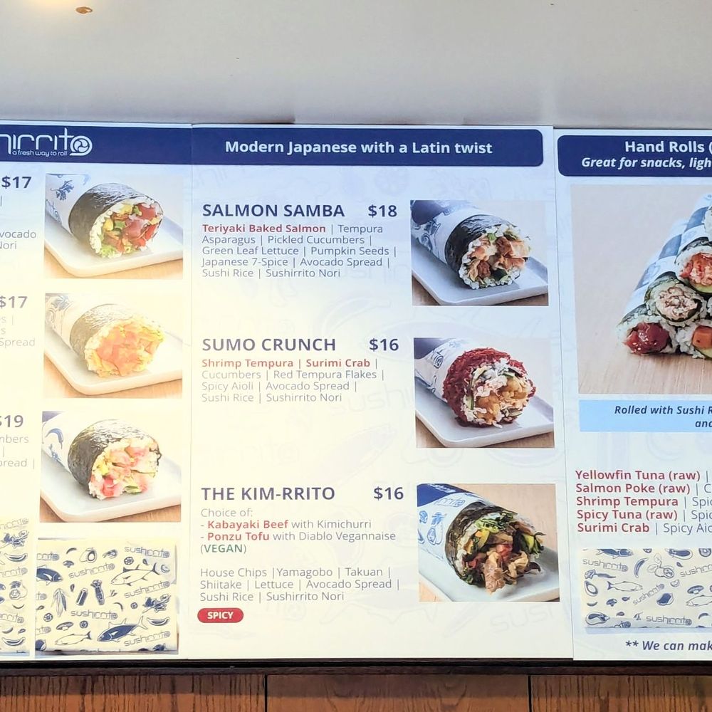 Sushirrito - Big menu - Japanese Near Me - San Francisco, California Sushirrito - Big menu - Japanese Near Me - San Francisco, California
