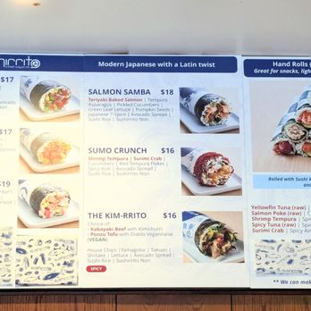 Sushirrito - Big menu - Japanese Near Me - San Francisco, California Sushirrito - Big menu - Japanese Near Me - San Francisco, California