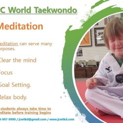 JC World Taekwondo - Jc students always take time to meditate before training begins.