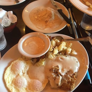 Griddlecakes - Country fried steak. Hash browns. 3 eggs side gravy. With a side of biscuits and gravy. - American Near Me - Las Vegas, Nevada Griddlecakes - Country fried steak. Hash browns. 3 eggs side gravy. With a side of biscuits and gravy. - American Near Me - Las Vegas, Nevada