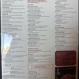 Menu as of May 2026 Menu as of May 2026