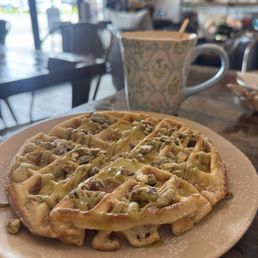 Pistachio waffle Pistachio waffle