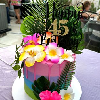 The Batter Up Bakery - 45th Birthday Cake. Front. - Desserts Near Me - Temecula, California The Batter Up Bakery - 45th Birthday Cake. Front. - Desserts Near Me - Temecula, California
