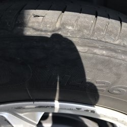Budget Car Rental - Tire cuts
