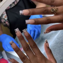 Cute Zebra Gel-X Nails Art at Day Nail Bar. CALL(408)591-1166 4750 Almaden Expy, San Jose, CA, 95118. Follow Us: IG @day_nailbar