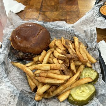 Johnnie's on 2 - Mackinac Butter Burger with fries - American Near Me - St. Ignace, Michigan