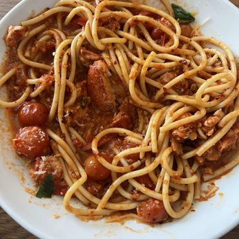 Saltie Girl - Lobster Fra Diavolo -- bland with overcooked bucatini - Seafood Near Me - Boston, Massachusetts Saltie Girl - Lobster Fra Diavolo -- bland with overcooked bucatini - Seafood Near Me - Boston, Massachusetts