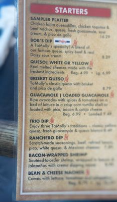 Menu photo 2 TaMolly's Mexican Kitchen Texarkana, TX Menu photo 2 TaMolly's Mexican Kitchen Texarkana, TX