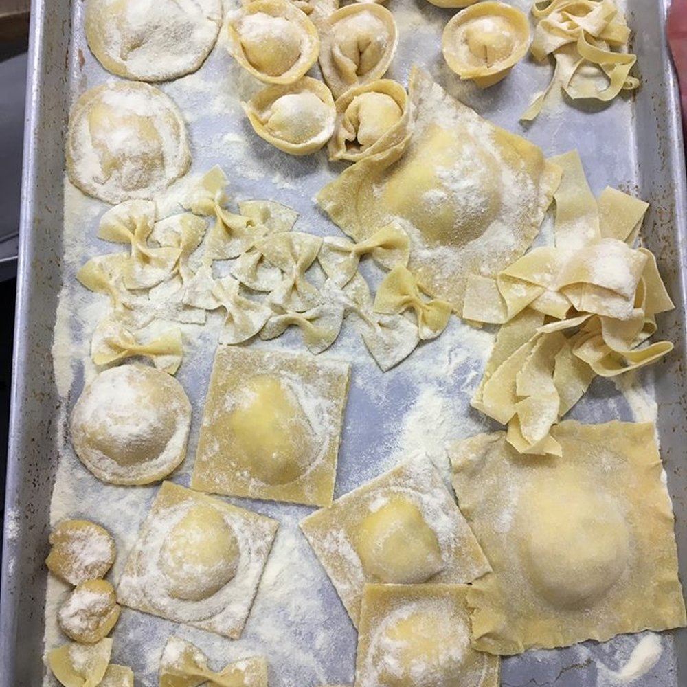 Our handmade pasta before we cooked it! Our handmade pasta before we cooked it!