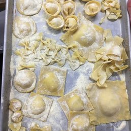 Our handmade pasta before we cooked it! Our handmade pasta before we cooked it!