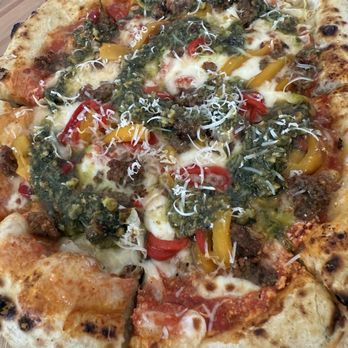 The Outpost - Sausage and red pepper pizza - Pizza Near Me - Riverside, California The Outpost - Sausage and red pepper pizza - Pizza Near Me - Riverside, California