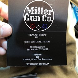 Miller Gun Company - Business card.