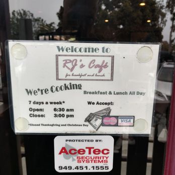 RJ's Cafe - Breakfast and lunch served from 6:30-3pm. - Breakfast & Brunch Near Me - Dana Point, California RJ's Cafe - Breakfast and lunch served from 6:30-3pm. - Breakfast & Brunch Near Me - Dana Point, California