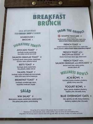 Menu photo 3 Westman Cafe Urban Honolulu, HI