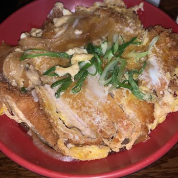 Cherryblossom Noodle Cafe - Katsu Don Pork. Disgusting flavorless rubbery texture with runny egg yolk and no sauce for the rice.  (since they don't have chicken Katsu) - Sushi Bars Near Me - Phoenix, Arizona
