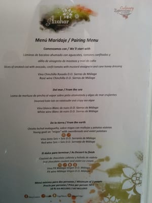Menu photo 6 Azahar Ronda, MA