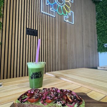 Juiceworld - Classic Avocado Toast  and Green Glory Juice!!! - Juice Bars & Smoothies Near Me - Garfield, New Jersey