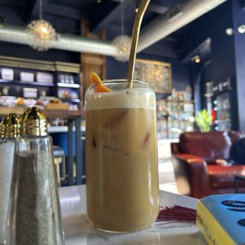 Kiki's Coffee & Spirits - Dirty Orange Crush (shot of expresso, OJ, simple syrup and milk)! Definitely recommend! - Coffee & Tea Near Me - San Antonio, Texas Kiki's Coffee & Spirits - Dirty Orange Crush (shot of expresso, OJ, simple syrup and milk)! Definitely recommend! - Coffee & Tea Near Me - San Antonio, Texas