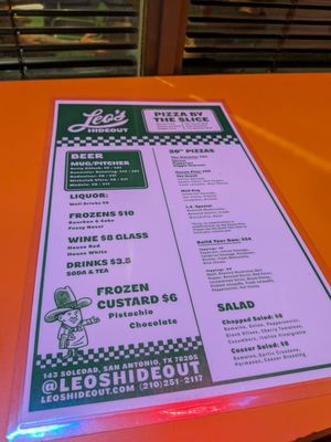 Menu photo 2 Leo's Hideout San Antonio, TX
