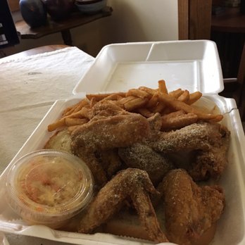 Hook Fish and Chicken - Oddly colored chicken wings.... - Seafood Near Me - Columbia Heights, Minnesota Hook Fish and Chicken - Oddly colored chicken wings.... - Seafood Near Me - Columbia Heights, Minnesota