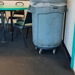 Burger Express - This is sitting in the dining room right next to tables where people sit to eat.