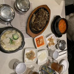 a table full of food