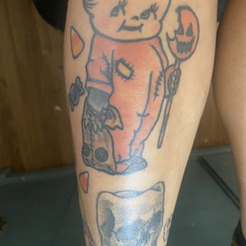 Tattoos by Vic3Two7 - Trick or treat Sam baby - Tattoo Near Me - Junction City , Kansas Tattoos by Vic3Two7 - Trick or treat Sam baby - Tattoo Near Me - Junction City , Kansas