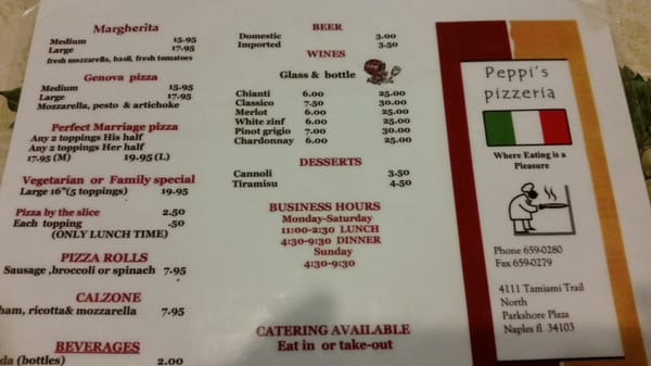Menu photo 3 Peppi's Pizzeria Naples, FL Menu photo 3 Peppi's Pizzeria Naples, FL