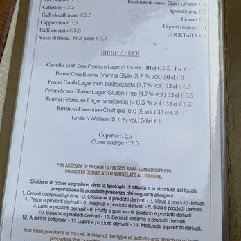 locanda fiorentina - Drink menu - Italian Near Me