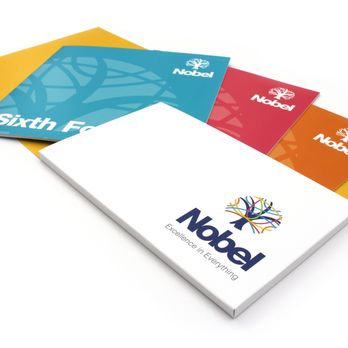 Whitehot Creative - Nobel School branding & prospectus design - Graphic Design Near Me - Stevenage, HRT Whitehot Creative - Nobel School branding & prospectus design - Graphic Design Near Me - Stevenage, HRT