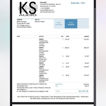 KS Audio - New quote because the first time they didn't fix the issue - Car Stereo Installation Near Me - Salt Lake City, Utah