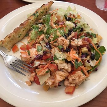 Stonefire Grill - BBQ Chicken Salad with breadstick. - American Near Me - Thousand Oaks, California