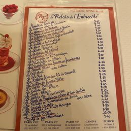 The dessert menu - all made in house! The dessert menu - all made in house!